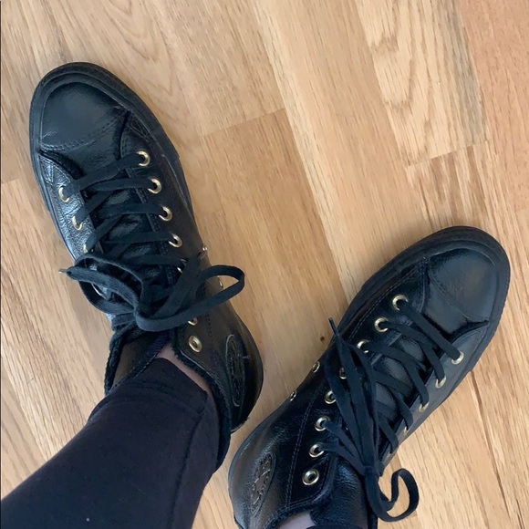 lined converse sneakers